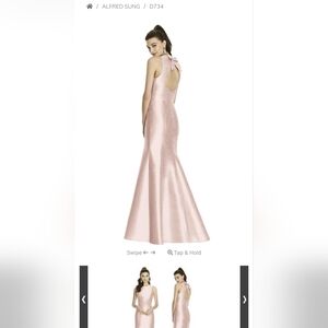 Navy bridesmaid dress by Alfred Sung, size 8L